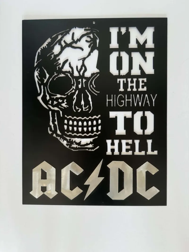 AC/DC - Highway to Hell metal sign by Rock DeSigns