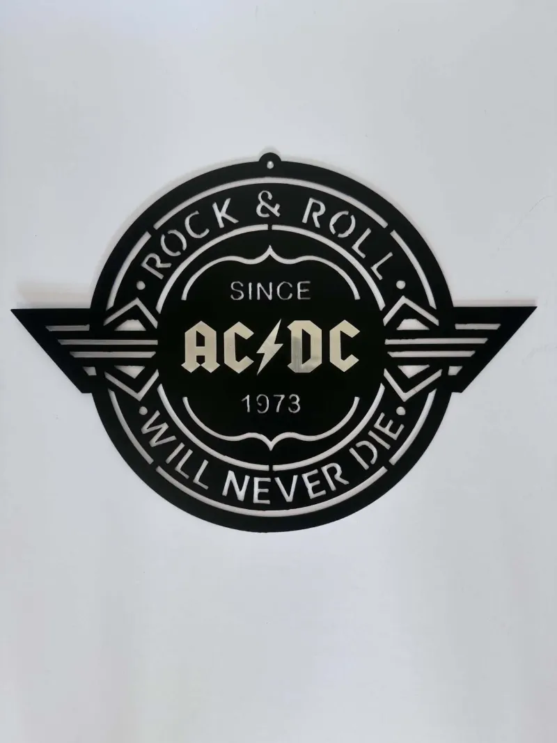 AC/DC - Rock n Roll metal sign by Rock DeSigns