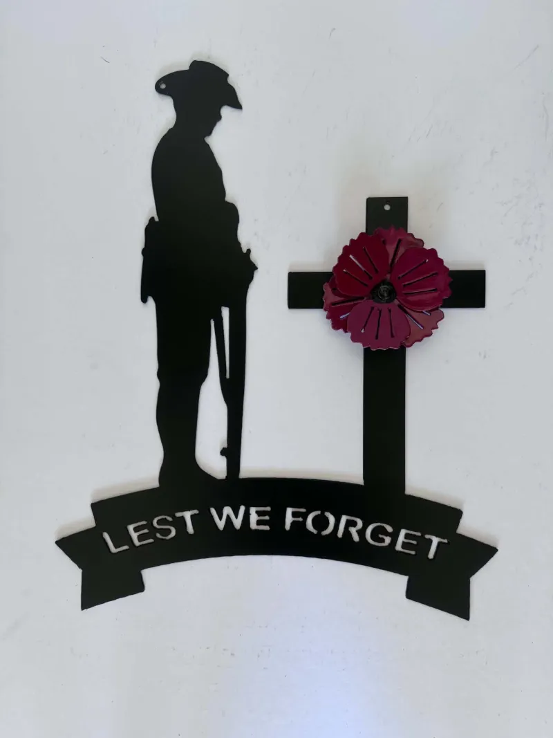 ANZAC Lest We Forget (Lone Soldier) metal sign by Rock DeSigns