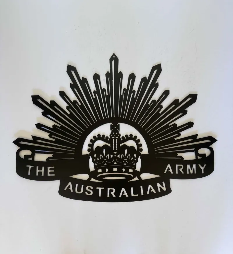 ANZAC Rising Sun - Australian Army metal sign by Rock DeSigns