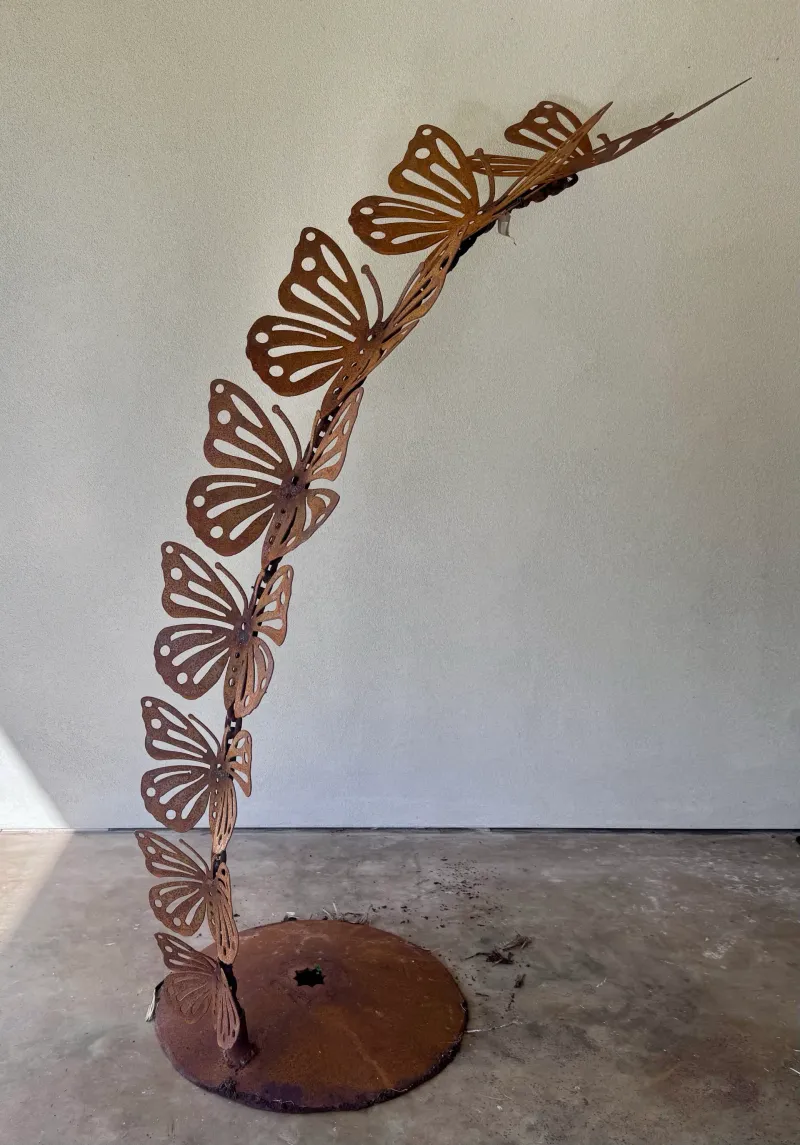 Butterfly Chain garden sculpture