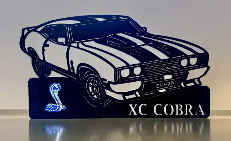 XC Cobra metal sign by Rock DeSigns