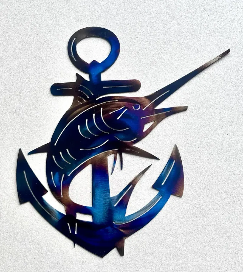 Marlin Anchor 2 (heat-treated Australian steel) metal sign by Rock DeSigns