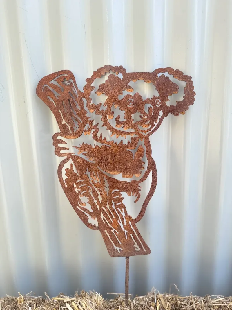 Koala Australian Corten steel garden stake by Rock DeSigns