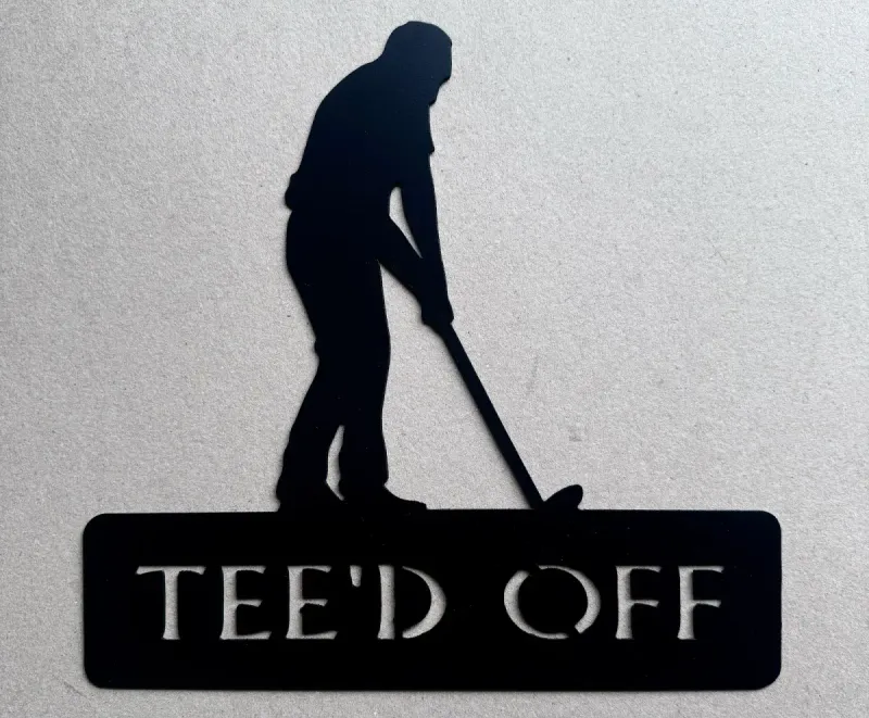 Tee'd Off metal sign by Rock DeSigns