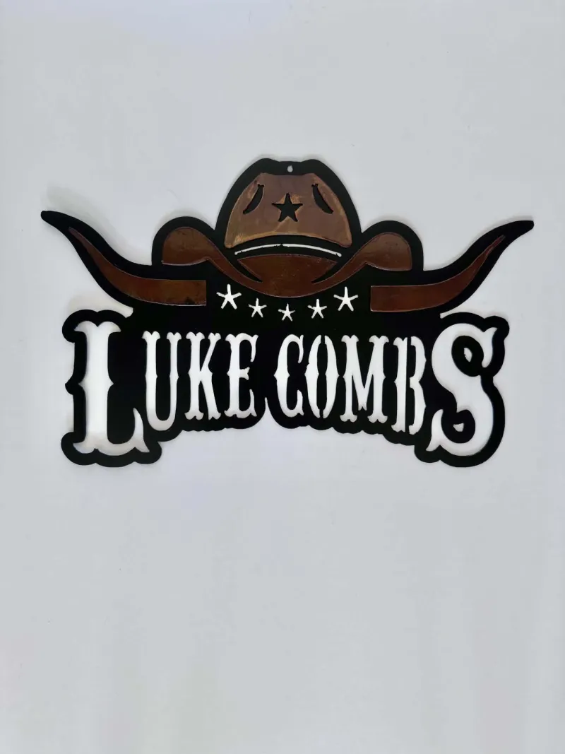 Luke Combs metal sign by Rock DeSigns