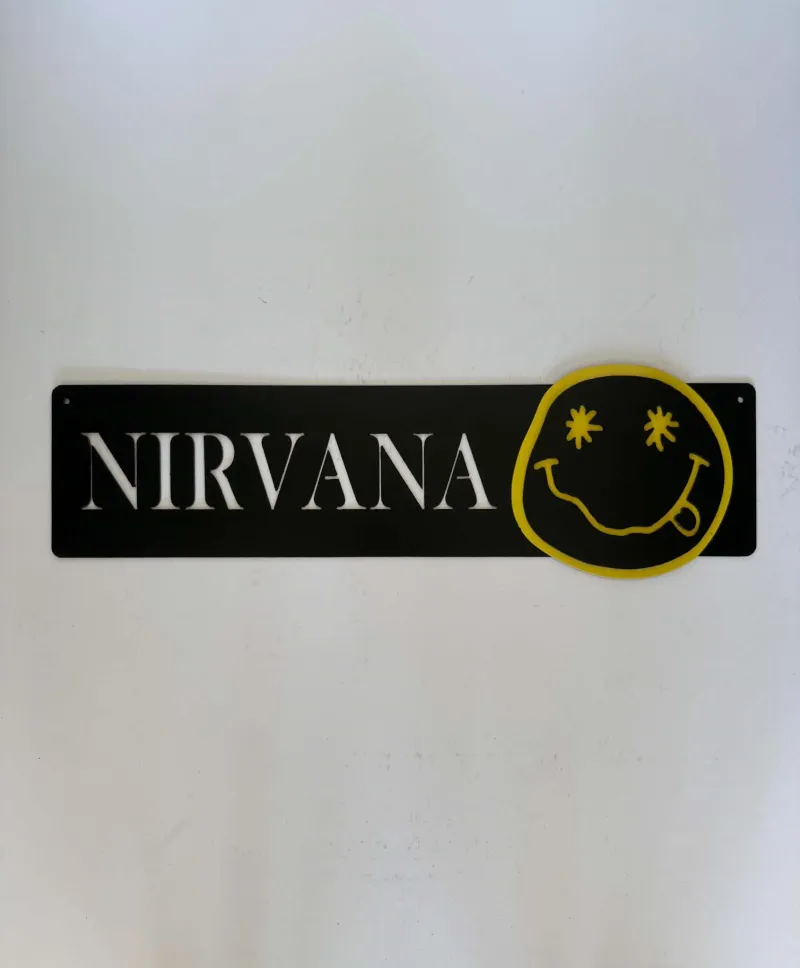 Nirvana metal sign by Rock DeSigns