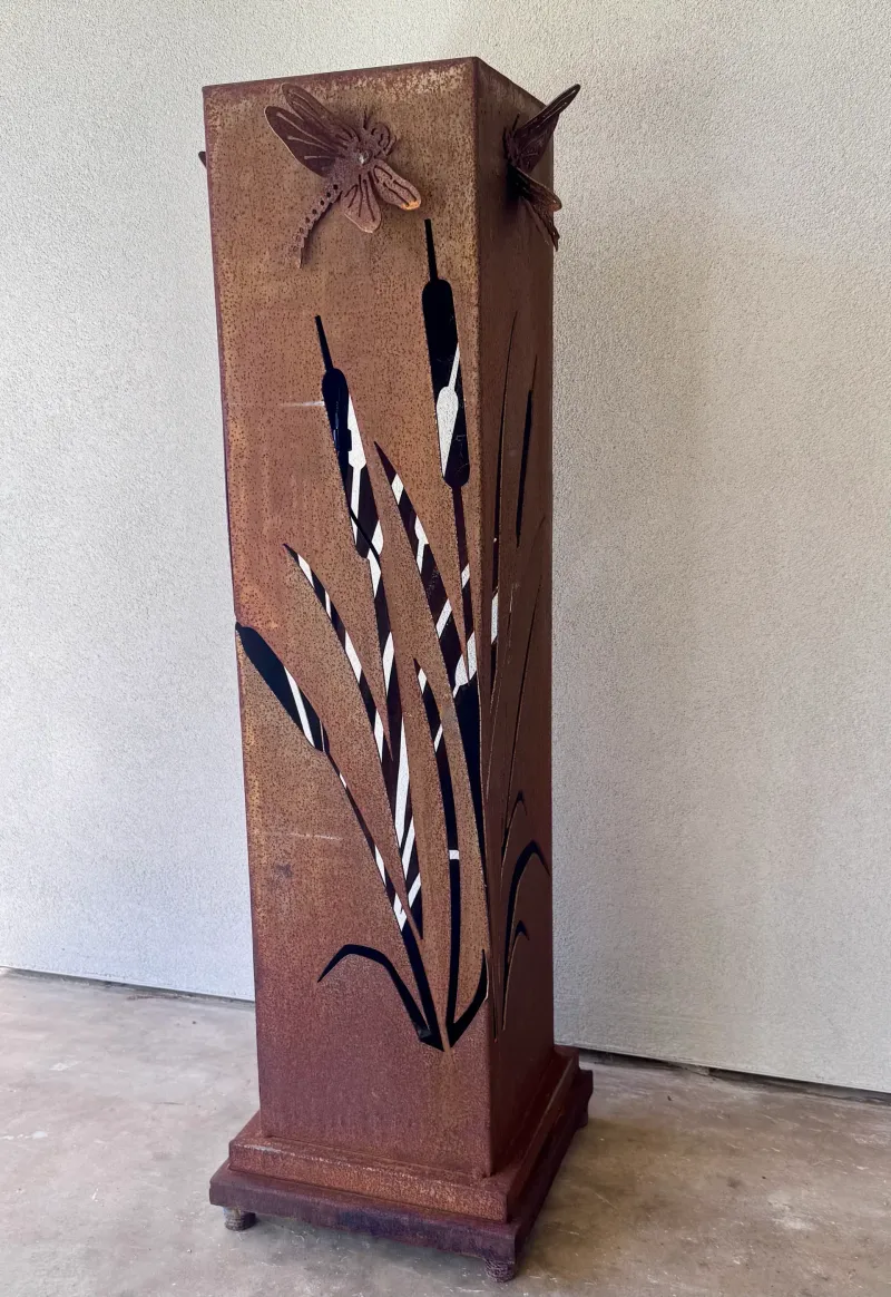 Solar Light Tower garden sculpture