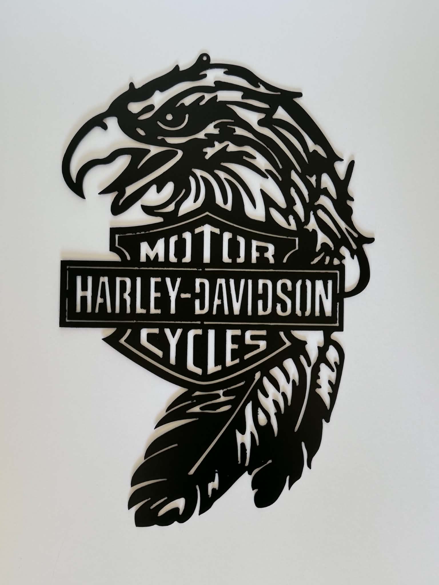 Harley Wall Sign Eagle Head metal sign by Rock DeSigns