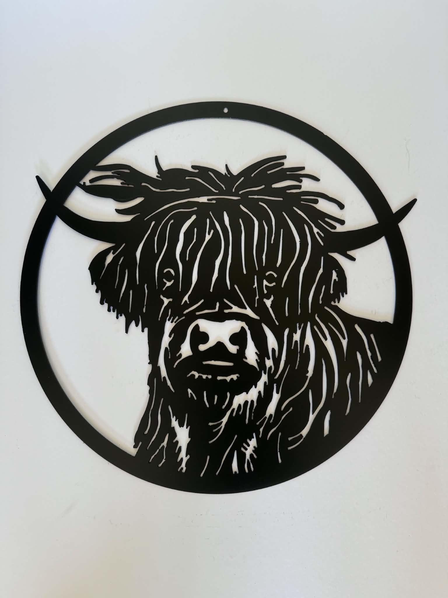 Highland Cow metal sign by Rock DeSigns