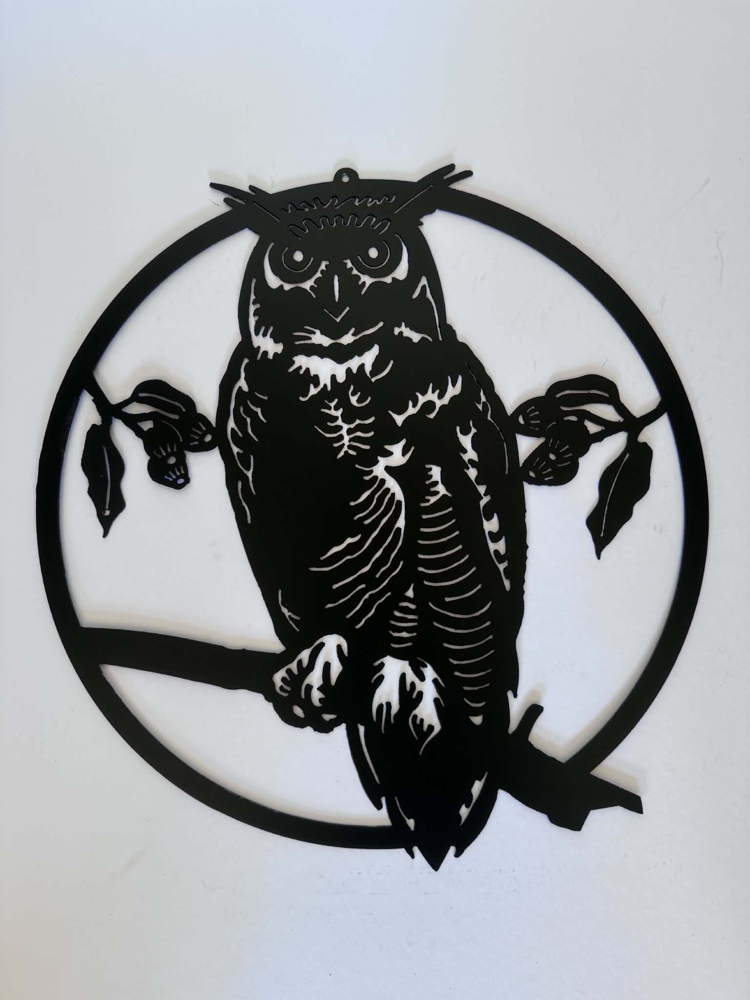 Owl (2) metal sign by Rock DeSigns
