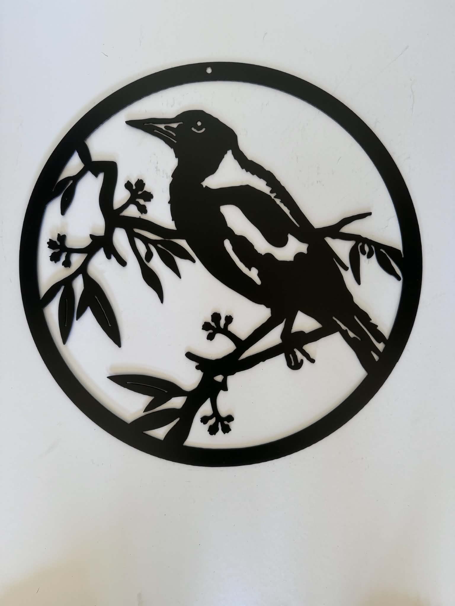 Single Magpie metal sign by Rock DeSigns