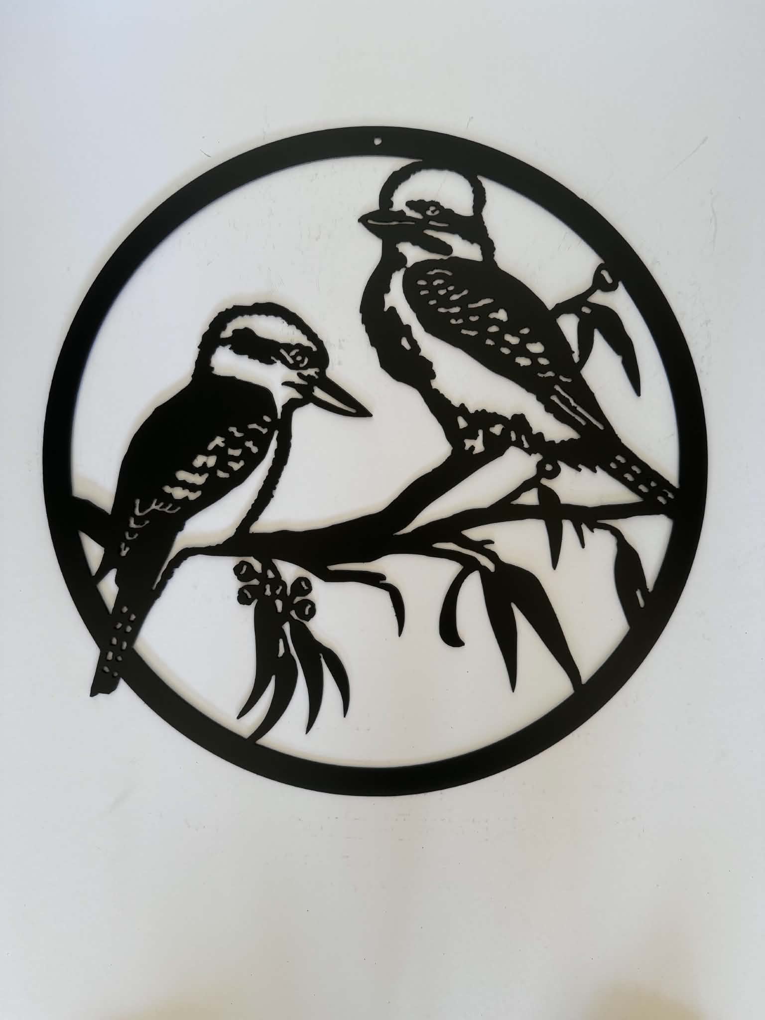Two Kookaburras metal sign by Rock DeSigns