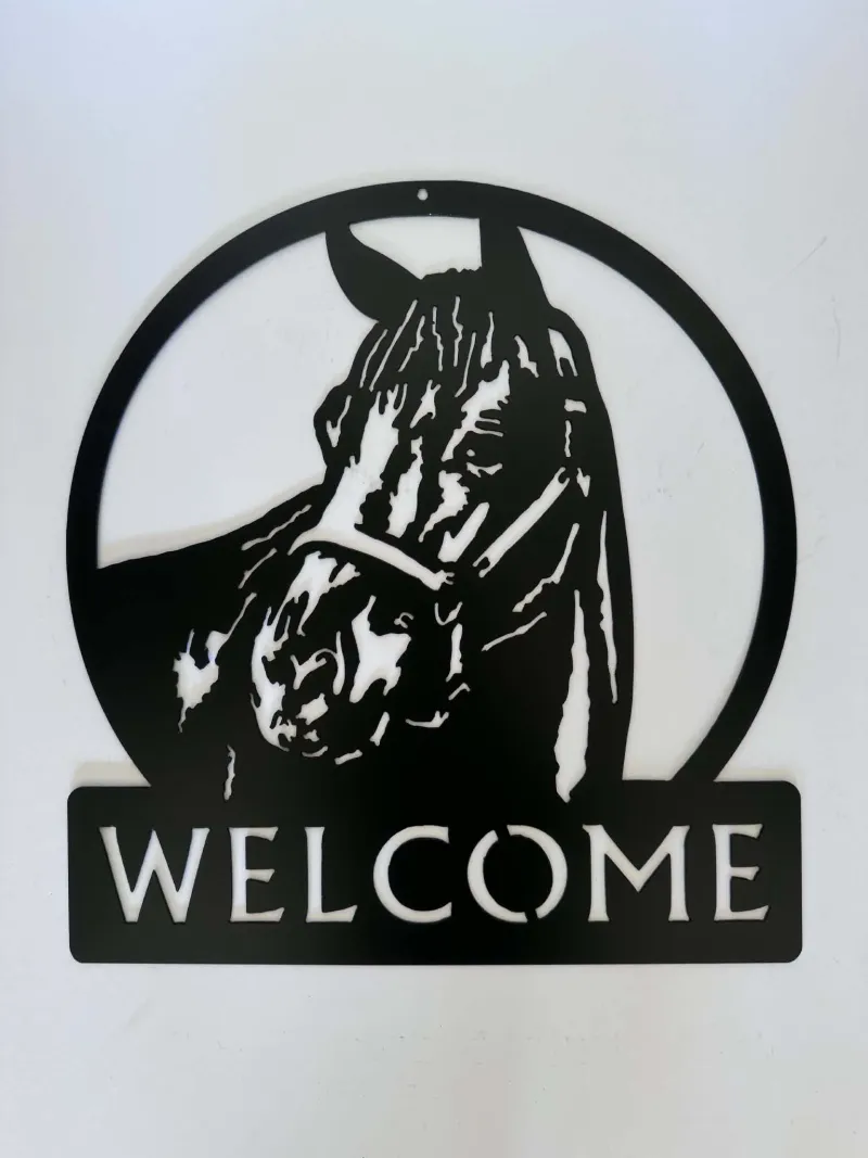 Quarter Horse Welcome metal sign by Rock DeSigns
