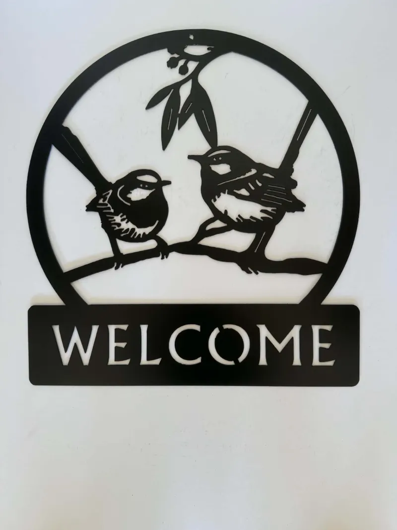 Wrens Welcome metal sign by Rock DeSigns