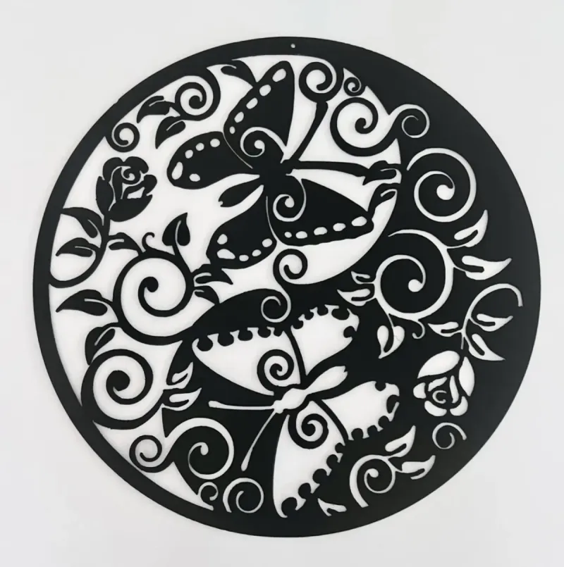 Yin Yang Butterfly metal sign by Rock DeSigns