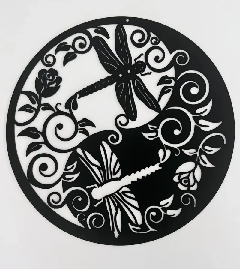 Yin Yang Dragonfly metal sign by Rock DeSigns