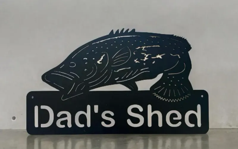 Dad's Shed metal sign by Rock DeSigns