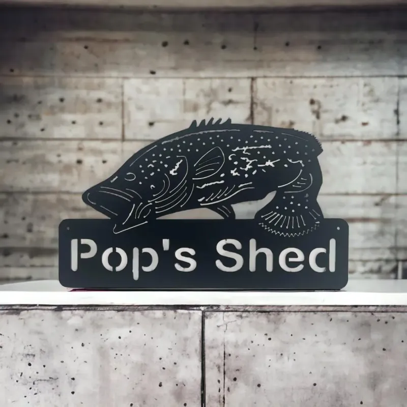 Pop's Shed metal sign by Rock DeSigns