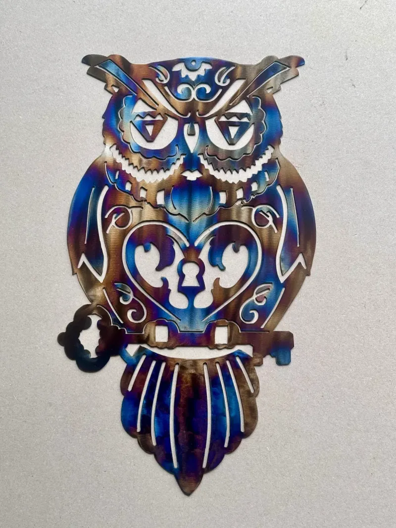 Owl (heat-treated Australian steel) metal sign by Rock DeSigns