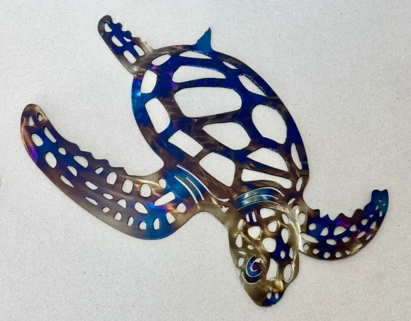 Turtle (heat-treated Australian steel) metal sign by Rock DeSigns