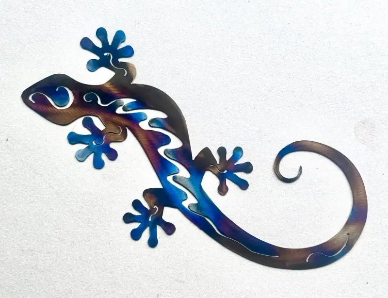 Gecko (heat-treated Australian steel) metal sign by Rock DeSigns