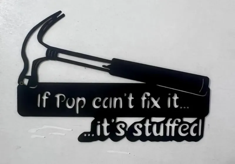 If Pop Can't Fix It (small) metal sign by Rock DeSigns